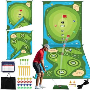 لعبة لعبة Golf Golf Chipping ، حصيرة معركة لزجة Golf Pro مع 20 كرة لاصقة و 4 رهان ، ألعاب تقطيع الفناء الخلفي للأطفال البالغين في الهواء الطلق والداخلي in Kuwait