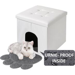 MEEXPAWS Cat Litter Box Enclosure Furniture Hidden, Cat Washroom Bench Storage Cabinet | Extra Large 35.4'' x 19.7'' x 19.7''| Dog Proof | Waterproof Inside/Easy Clean | Easy Assembly | Odor Control in Saudi Arabia