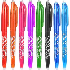 8pcs Heat Erasable Pens for Fabric, Fabric Marking Pens Fabrics Markers No Ghost Lines, Disappearing Ink for Precise Marking for Quilting Sewing Embroidery DIY Dressmaking Fabrics Tailors Chalk in Saudi Arabia
