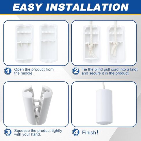 Pangda 10 Pcs Breakaway Cord Condensers White Anti Strangulation Design Window Blinds Pull Cord Safety Baby Proof Compatible with All Horizontal Blinds for Households with Young Kids and Small Pets in Saudi Arabia