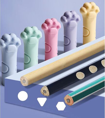30 Pieces Cute Pencil Caps Cat Paw Erasers Pencil Top Pencils Tip Protector Cover Pencils Toppers Caps Extender Holders for Student Gilrs Boys School Office Supplies (Cat-Mix Colors) in Saudi Arabia