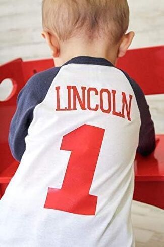 Rookie of the Year First Birthday Outfit - One Year Old Shirt Personalized with Name & Age Jersey Style in Saudi Arabia