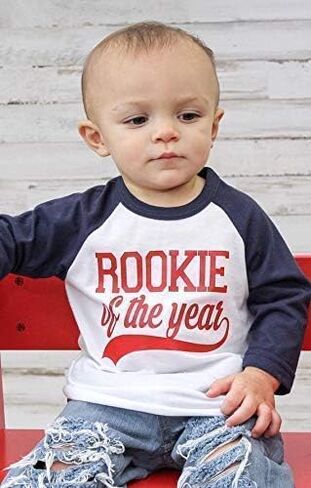 Rookie of the Year First Birthday Outfit - One Year Old Shirt Personalized with Name & Age Jersey Style in Saudi Arabia