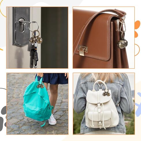 أجراس الكلاب لتتبع الحيوانات الأليفة 2 حزمة صاخبة إضافية Cat Dogs Twlar Bells Copper Bell for Dog Pet Tracker Tracker Pets Exclars - تعرف على أين حيواناتك الأليفة - البرونزية in Saudi Arabia