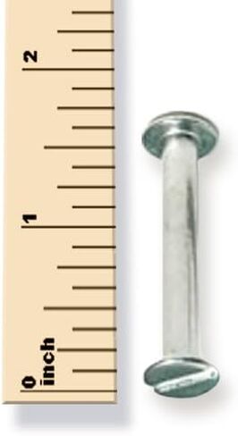 Trubind Aluminium Chicago Screw and Post Sets | 1-1/2 بوصة الطول بعد | 3/16 بوصة بعد القطر | بلون الفضة | 100 مسامير و 100 وظيفة in Kuwait