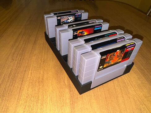 Game Cartridge Holder Display Tray - Compatible with Super Nintendo (SNES) Cartridges, Holds 10 - Retro Gaming Storage Organizer in Saudi Arabia