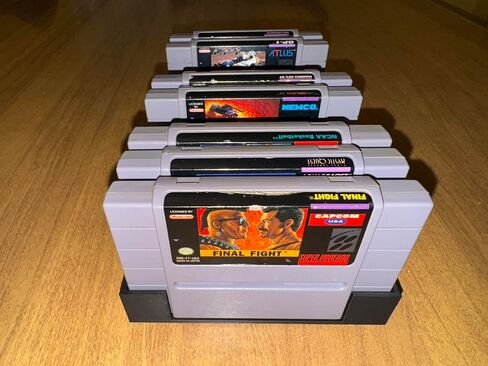 Game Cartridge Holder Display Tray - Compatible with Super Nintendo (SNES) Cartridges, Holds 10 - Retro Gaming Storage Organizer in Saudi Arabia