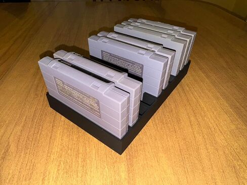 Game Cartridge Holder Display Tray - Compatible with Super Nintendo (SNES) Cartridges, Holds 10 - Retro Gaming Storage Organizer in Saudi Arabia