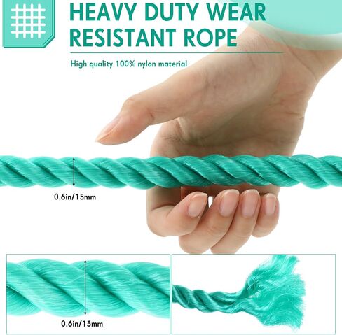 Hiboom Climbing Cargo Net للأطفال في الهواء الطلق 30 × 108 ملحقات ملعب شبكات التسلق لشبكة الصالات الرياضية لصالح جيمز عقبة التدريب على ترقيات مستودعات الثقيلة مع أبازيم إصلاح المعادن مع المعادن in Saudi Arabia