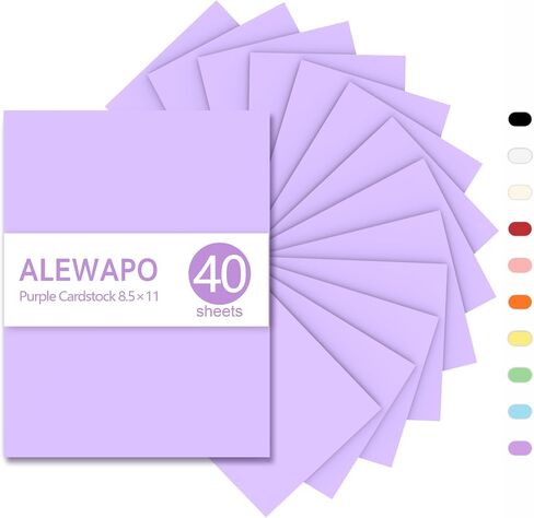 White Cardstock 8.5 x 11 Thick Paper, 40 Sheets, ThickPaper 65 LB/180 GSM, Cardstock Printer Paper 8.5 x 11, White Card Stock for Invitations, Menus, Wedding, DIY Cards in Saudi Arabia