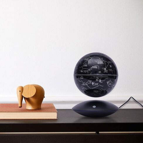 6 "كرة مكافحة مغناطيسية ، 360 درجة ، كرات جغرافية دوارة تدوير كرات مع LED مع LED عائم الرفع المغناطيسي العائم لغرفة دراسة مكتب المكتب المنزلي (ضوء الذهب/لون واحد) in Kuwait