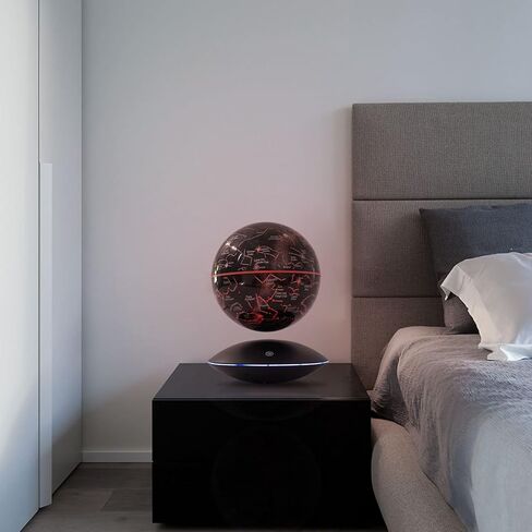 6 "كرة مكافحة مغناطيسية ، 360 درجة ، كرات جغرافية دوارة تدوير كرات مع LED مع LED عائم الرفع المغناطيسي العائم لغرفة دراسة مكتب المكتب المنزلي (ضوء الذهب/لون واحد) in Kuwait