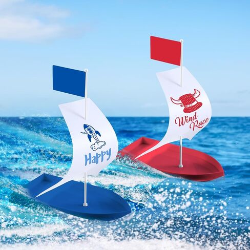 Soulchen 12 Pcs Rain Gutter Boat Kit DIY Trimaran Sailboat Easy to Build Stem Science Activity, Lightweight ABS Plastic School Competitions and Family Fun in Saudi Arabia