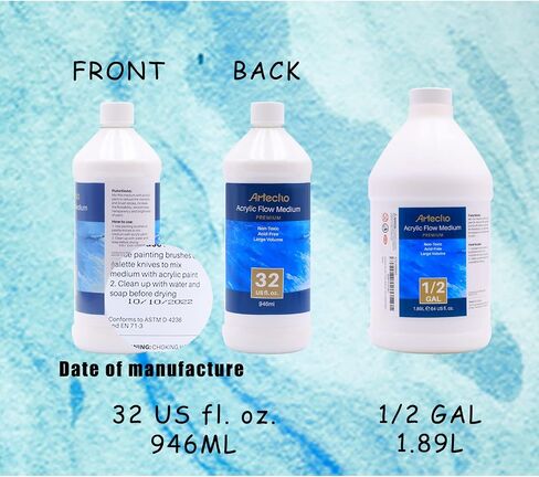 Artecho Pouring Effects Medium 32oz / 946ml, Acrylic Medium for Acrylic Paint in Kuwait