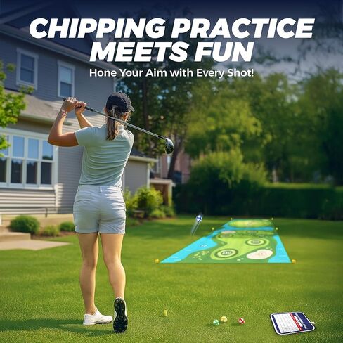 لعبة لعبة Golf Golf Chipping ، حصيرة معركة لزجة Golf Pro مع 20 كرة لاصقة و 4 رهان ، ألعاب تقطيع الفناء الخلفي للأطفال البالغين في الهواء الطلق والداخلي in Kuwait