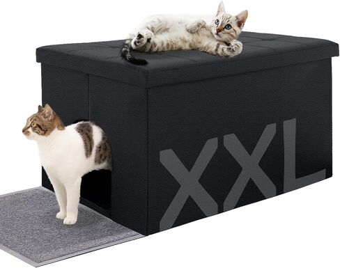 MEEXPAWS Cat Litter Box Enclosure Furniture Odor Control, Extra Large in Kuwait