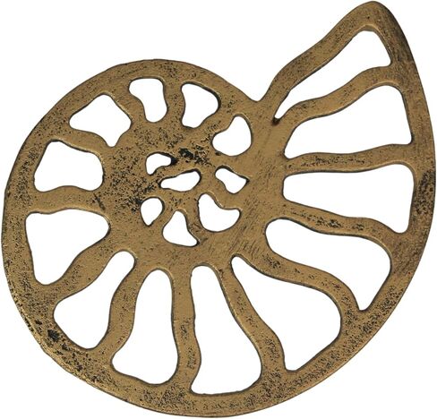 Cast Iron Celestial Sun Face Trivet – Distressed Metallic Gold Finish, 7.75" Diameter, Heat-Resistant and Durable, Perfect for Protecting Surfaces in Saudi Arabia