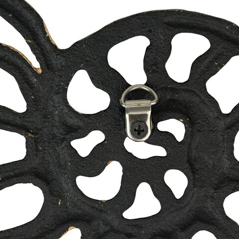 Cast Iron Celestial Sun Face Trivet – Distressed Metallic Gold Finish, 7.75" Diameter, Heat-Resistant and Durable, Perfect for Protecting Surfaces in Saudi Arabia