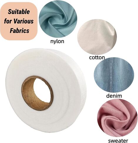 140 Yards 3/4 Inch No Sew Iron On Hem Tape - 2 Rolls Hemming Tape Fusible Adhesive for Clothes, Curtains, Pants (White+Black, 3/4 Inch) in Saudi Arabia