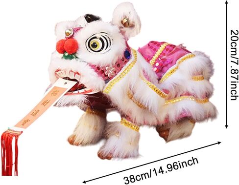 Hand Puppet with Strings and Rod Asian Figurine Puppet Portable Crafts for Parties Children Spring Festival Gifts, Pink White in Saudi Arabia