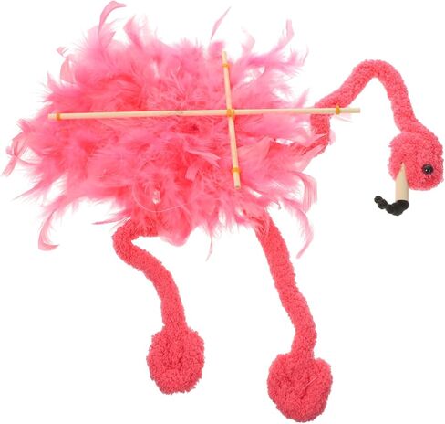 Plush Flamingo Marionette Puppet Lightweight Interactive Animal String Puppet للأداء المصنوع يدويًا مع ناعمة ومناسبة للرجال النساء وزينة العطلات العشوائية اللون in Saudi Arabia