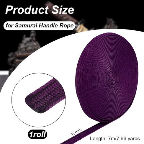 Olycraft Ito Sageo Wrapp Cord Silk-Cotton Blend Sword Sword Sword Swork for Japanese Samurai Katana Swords مقبض حبل in Kuwait