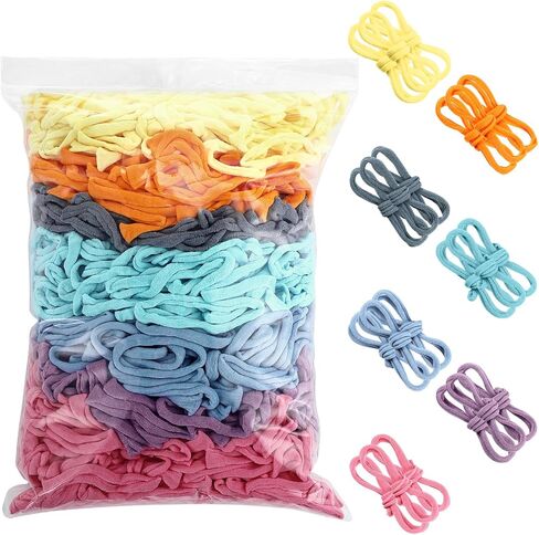 Daifunli 600 Pcs 10 Inch Potholder Loom Loop Bulk Weaving Loop Craft Kit Colorful Flexible Potholder Loom Complete Kit to Weave 18 Large, Refill Elastic Weaving for DIY Crafts Supplies(Bright Color) in Kuwait