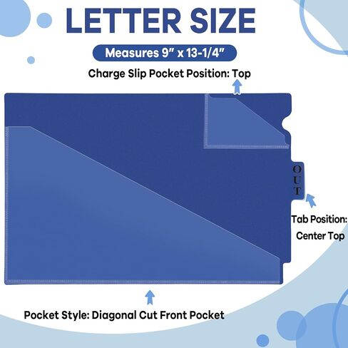 60 PCS Center Tab Poly Out Center Center Position Tab Vinyl Outplys Plastic File Bolders اثنين in Kuwait