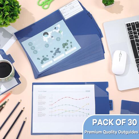 60 PCS Center Tab Poly Out Center Center Position Tab Vinyl Outplys Plastic File Bolders اثنين in Kuwait
