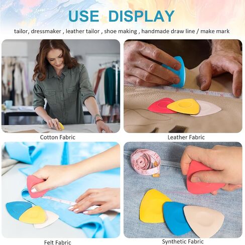 4 Pack Tailors Chalk, Sewing Chalk for Fabric, Professional Washable Triangle Fabric Marker for Quilting, Crafts, Sewing Supplies Accessories in Saudi Arabia