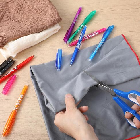 8pcs حرارة محفوظة أقلام للنسيج ، علامات الأقمشة على النسيج لا توجد خطوط أشباح ، تختفي الحبر للحصول على علامات دقيقة للتطريز على خياطة التطريز DIY. in Saudi Arabia