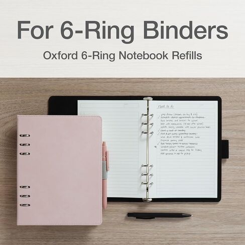ورقة إعادة ملء Oxford A5 ، 6 ورقة تصطف على حلقة مع مقاطعات باستيل ، 5 علامات تبويب ، 120 ورقة ، 6 × 8.25 بوصة ، دفتر ملاحظات ، مجلة رصاصة وإدراج مخطط (1016731) in Saudi Arabia