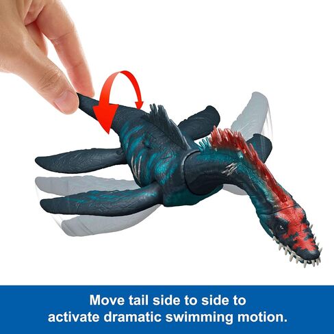 Mattel Jurassic World Rebirth Gigantic Thrashers Eotriceratops Dinosaur Figure Toy, Large Species, 2 Tail Activated Rampage Attacks, Digital Play in Saudi Arabia