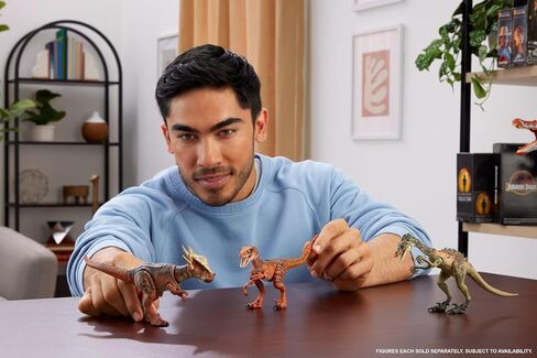 Mattel Jurassic World Hammond Collection Dinosaur Action Figure Toy, Atrociraptor Tiger, Premium Movie Design Glass Eyes & 13 Points Articulation in Saudi Arabia