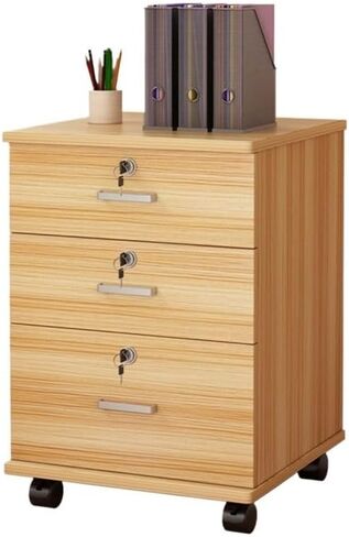 File Cabinets Simple Locking File Cabinet Mobile Low with Drawers Organizer Office(Red) in Saudi Arabia