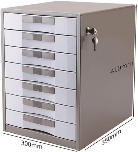 منظم خزانة مكتب قفل ألومنيوم سبيكة للمكاتب القياسية 30 × 35x41 سم منظم الدرج المعدني والاحتياجات التنظيمية للكتب in Kuwait
