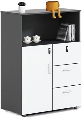 File Cabinets Filing Cabinet Short Printer Office Organizer Partition Storage Locking Drawer(Black) in Saudi Arabia