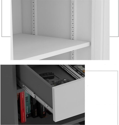 File Cabinets Living Room Study Storage Cabinet 5 Layer Large Capacity File Office Data Organizer 1.2mm Thickened Steel Plate(Black) in Kuwait