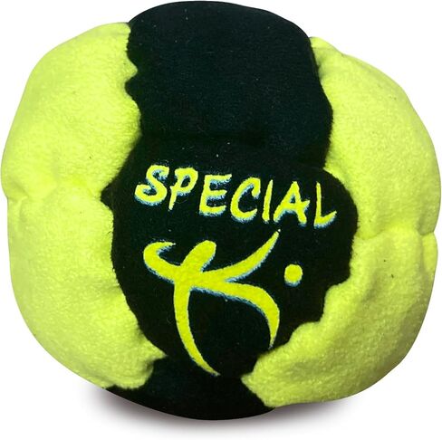 DirtBag Special K Footbag ، Pellet المصنوع من الفولاذ المقاوم للصدأ مملوءة ، قابلة للغسل ، جودة متميزة ، لون عالي الرؤية ، 14 لوحة بناء in Kuwait