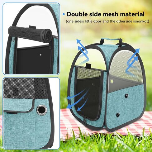 Akinerri Birds Travel Carrier, Small Bird Travel Bag, Transparent Breathable Travel Cage Bird Parrot Carrier, Include Perch and Bottom Tray in Kuwait