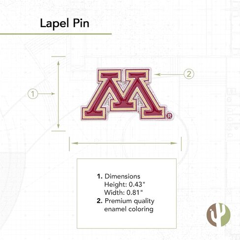 University of Minnesota Lapel Pins 3 Pack Golden Gophers Logo Enamel Made of Metal (Pin Set) in Saudi Arabia