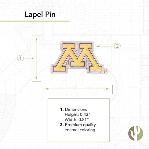 University of Minnesota Lapel Pins 3 Pack Golden Gophers Logo Enamel Made of Metal (Pin Set) in Saudi Arabia