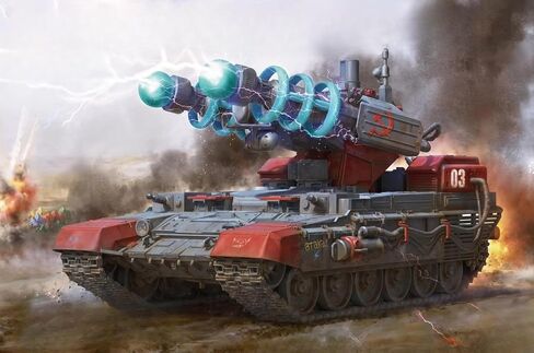 1/35 BC-005 Tesla Tank Gluefree Turret Turret Movable W/Tesla Lamp Assembly Model Model Kit in Saudi Arabia