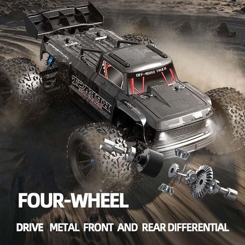 X-Verse 1/12 Brushless RC Buggy ، سيارات RC سريعة للبالغين ، MAX 70MPH ELECTRY OFF ROAD ROAD مع بطارية 3S ، 4x4 عالية السرعة جميع السيارات RC مقاومة للماء على الطرق الوعرة (3 بطارية) in Kuwait