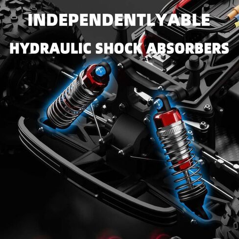 X-Verse 1/12 Brushless RC Buggy ، سيارات RC سريعة للبالغين ، MAX 70MPH ELECTRY OFF ROAD ROAD مع بطارية 3S ، 4x4 عالية السرعة جميع السيارات RC مقاومة للماء على الطرق الوعرة (3 بطارية) in Kuwait