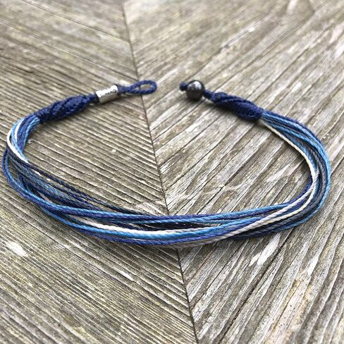 Ankle Bracelet Unisex Anklet with Hematite Stone for Men and Women - Handmade Woven Knot Surfer Beach Jewelry in Kuwait