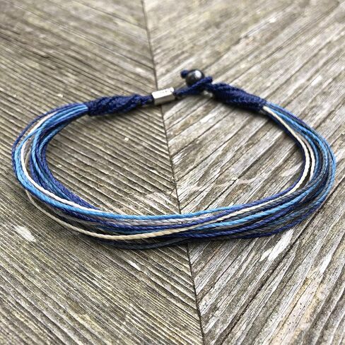 Ankle Bracelet Unisex Anklet with Hematite Stone for Men and Women - Handmade Woven Knot Surfer Beach Jewelry in Kuwait