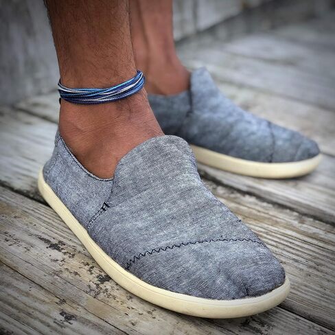 Ankle Bracelet Unisex Anklet with Hematite Stone for Men and Women - Handmade Woven Knot Surfer Beach Jewelry in Kuwait