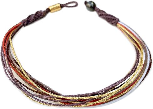 Ankle Bracelet Unisex Anklet with Hematite Stone for Men and Women - Handmade Woven Knot Surfer Beach Jewelry in Kuwait