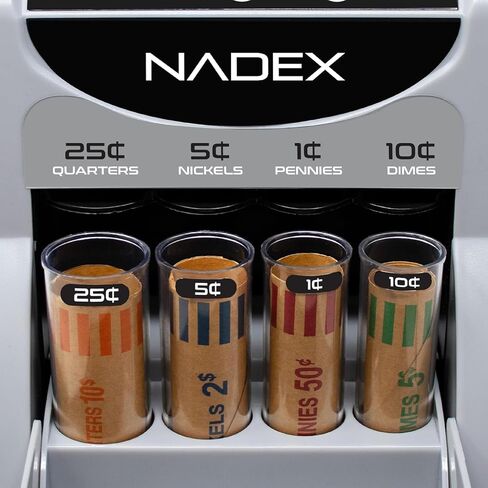 Nadex S180 Coin Digital Coin Counter و Sorter و Wrapper - يقوم تلقائيًا بفرز دفعات العملات المعدنية ، وتتوقف على لفائف العملات الكاملة والفضة in Kuwait